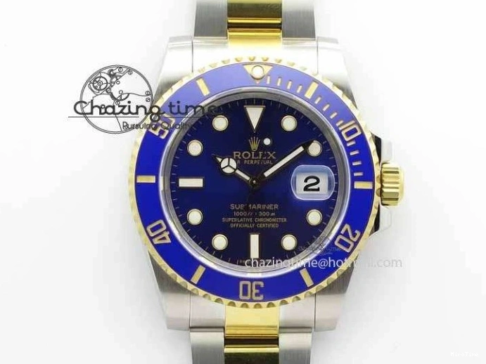 MiroTime 0410 Functional Submariner 116613 LB JF 1:1 Best Edition Blue Dial On SS YG Bracelet SH 3724